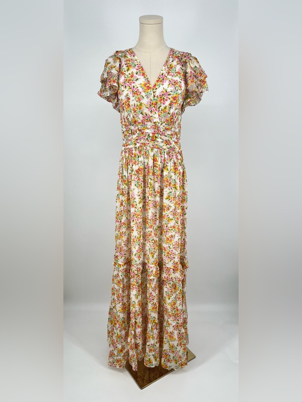 Shoshanna Lucinda floral maxi dress in Optic Lemon Gold print | 8 - Picture 10 of 14